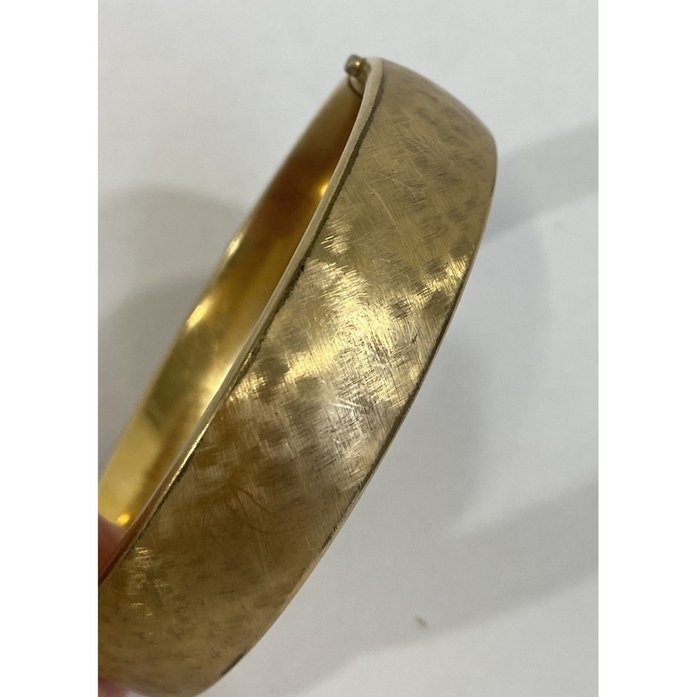 Vintage Carla Midcentury MCM Gold Bracelet 12k‎ Gold Fillled Brushed Gold - Picture 3 of 11